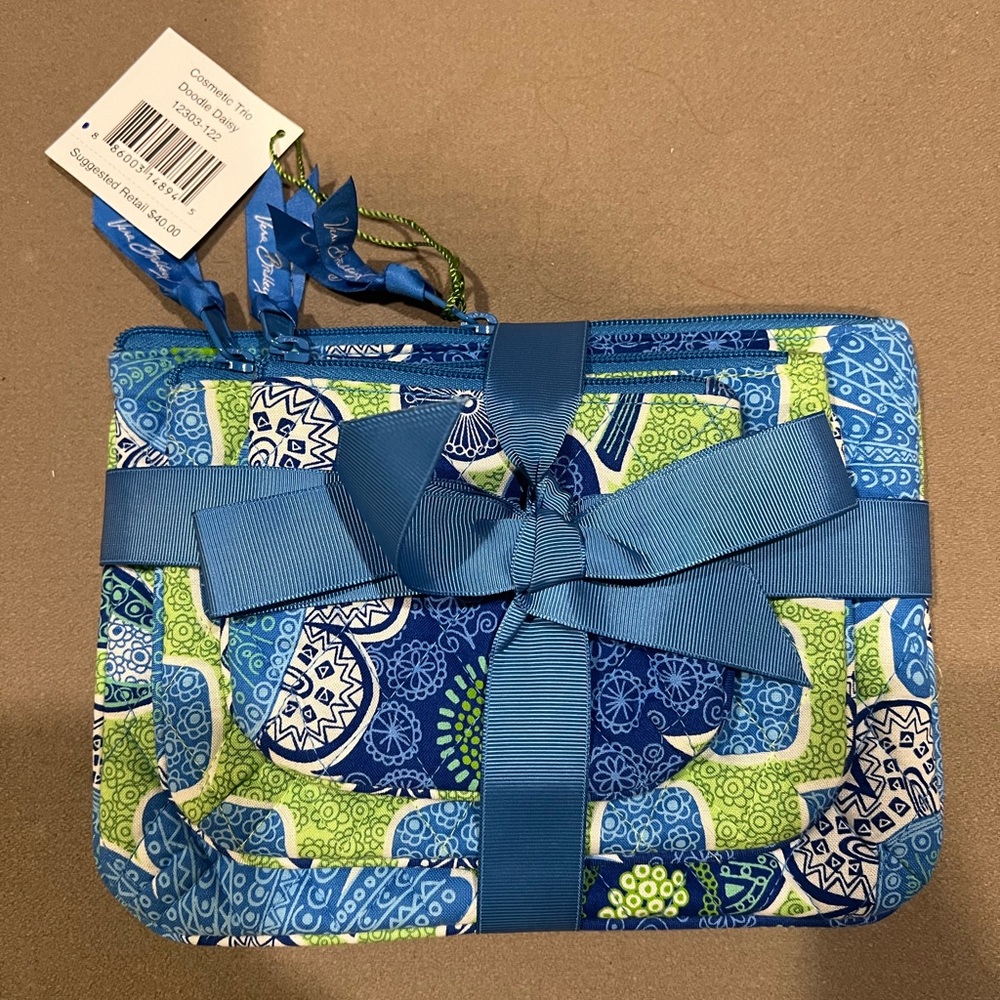 Vera Bradley Cosmetic Trio Doodle Daisy